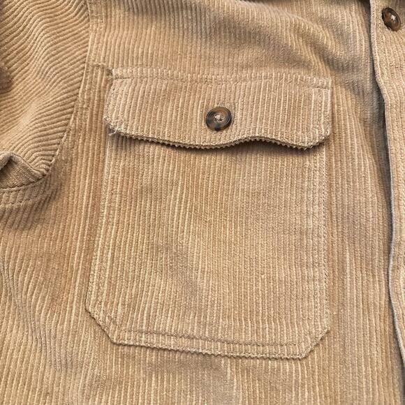 BUFFALO David Bitton Jeremias Corduroy Shacket Mens Size XL Tan Button Up Shirt - Picture 4 of 16